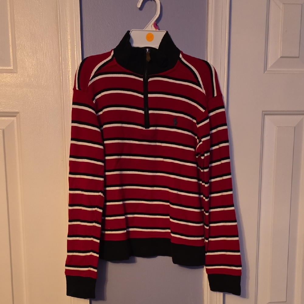 Polo by Ralph Lauren Red Striped Kids Sweater